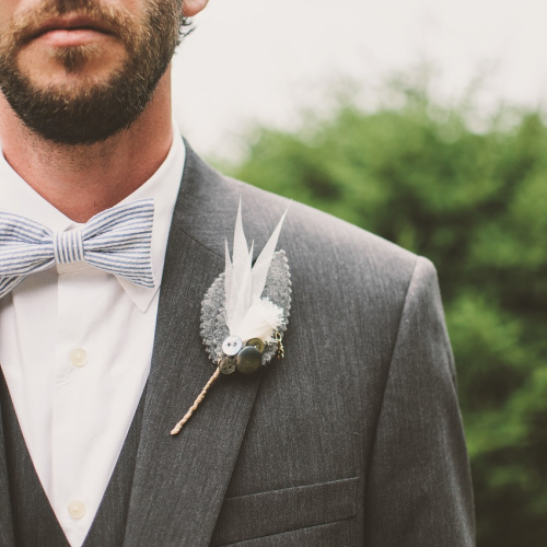 Elegant White Satin Rosette
